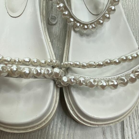 Aje Women's White Neo Pearl Embellished Platform Sandals Size 6 / 37 $275 - Picture 4 of 12